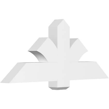 Ekena Millwork Redmond Architectural Grade PVC Gable Bracket, 48"W x 20"H x 4"D x 6"F, 10/12 Pitch GBP048X20X0406RED00